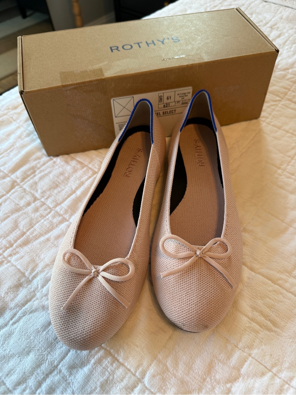 Rothy's Ballerina Ballet Flats in Blush